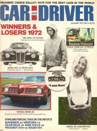 CAR & DRIVER 1973 JAN - LOTUS ELAN SPRINT, XP-898